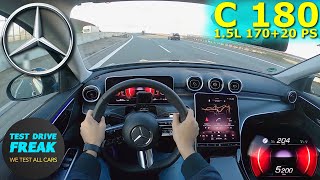 2023 Mercedes Benz C 180 T-Model 170+20 PS TOP SPEED AUTOBAHN DRIVE POV