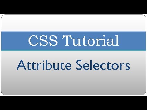 Css attr. Attribute Selector CSS. CSS Selectors examples.
