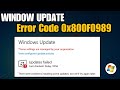 How To Fix Windows Update Error 0x800F0989