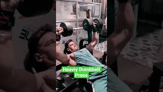 How To : Dumbbell Chest Press 😳😳😱😱 Guess Weight ?😳🔥 #shorts #fitkannu #chestworkout #ytshorts