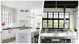 75 White Kitchen With Flat-panel Cabinets Design Ideas You'll Love 🟡