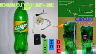 How to make rechargeable torch light+table lamp,#trending #torchlight#rechargable#techdiy #tablelamp