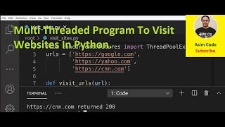 Multi Threaded Program Using a Thread Pool To Visit Websites In Python