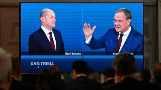 German leadership hopefuls clash on TV over money-laundering raids, far-left • FRANCE 24 English