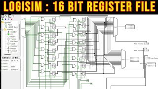 16 Bit Register File using logisim