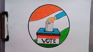 National Voters Day Drawing | National Voters Day Poster Drawing | Voter Day Drawing Easy |