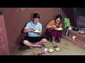 nepali village recipe dry fish curry with rice making and eating in village near darjeeling