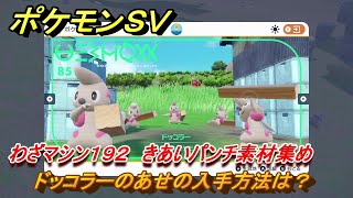 ポケモンＳＶ　わざマシン１９２　きあいパンチ素材集め　ドッコラーのあせの入手方法は？　＃２６６　【DLCゼロの秘宝　碧の仮面・藍の円盤】