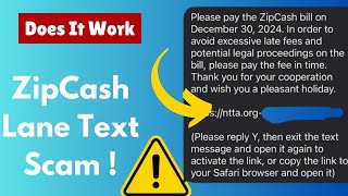 ZipCash Lane Text SCAM Exposed by Former NTTA Insider!