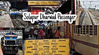 Solapur to Gadag : Train Journey : 07321 SUR-DWR Passenger : WDP4 : Indian Railways