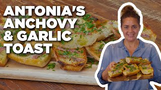 Antonia Lofaso's Anchovy and Garlic Toast | Feast of the Seven Fishes | Food Network