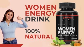 Justvedic Women Energy Drink Mix - Helps with Energy, Alertness #justvedic #womenenergy #energydrink