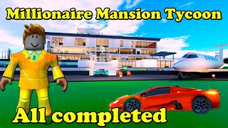 Roblox Millionaire Mansion Tycoon All completed Golden Builder