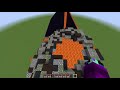 giant volcano house build challenge in minecraft