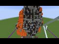 giant volcano house build challenge in minecraft