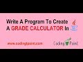 Java Programming - Grade Calculator