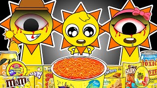 SPRUNKI ASMR - Mr. Sun Family Horror Versions Convenience Store Food | Incredibox Sprunki Animation