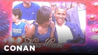 The Obama Kiss Cam UNCENSORED | CONAN on TBS