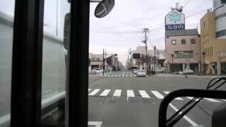 【前面展望】水沢車庫～水沢駅～イオン前沢店【岩手県交通・国道南線_日本縦断中！】