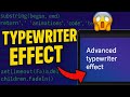 How to do a Typewriter Effect in your website!