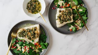 Pan-Seared Grouper With Lemon-Garlic Sauce Recipe