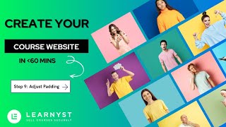 How to Create an Online Course Website Using Learnyst in 60 mins| Alignment and Padding