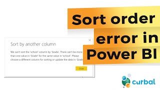 How to solve sort order error: "We cannot sort the 'A' column by 'B'. You cant have more than ..."