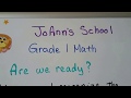 Are you ready for Grade 1 Math?