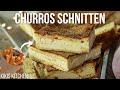 The tastiest and easiest cake EVER! - Churros slices with cheesecake filling