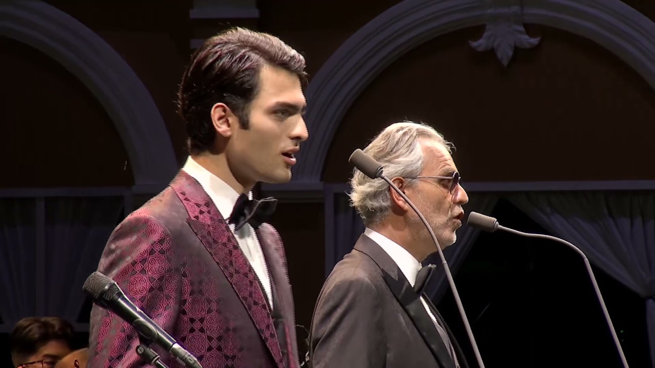 Andrea Bocelli Sing With His Son Matteo Bocelli On “Fall On Me” - YouTube