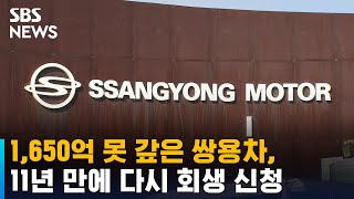 1,650억 못 갚은 쌍용차, 11년 만에 다시 회생 신청 / SBS