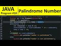 Java Program #10 - Palindrome Number in Java