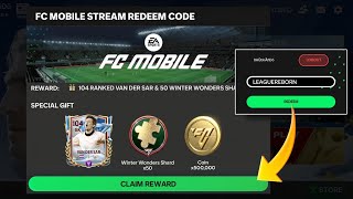 OMG!! LATEST FC MOBILE REDEEM CODE 🤩🤯 FREE 104 RANKED VAN DER SAR \u0026 50 SHARDS 🆓🥵 MISTAKE = REGRET 🙅❌