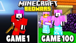 I Survived 100 days in Minecraft Bedwars   100 days ft  aCookieGod