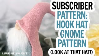 Hook Hat Gnome Pattern / Free Gnome Pattern for Newsletter Subscribers / DIY Gnomes