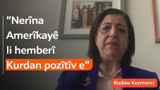 Sînem Mihemed: Nerîna Amerîkayê li hemberî Kurdan pozîtîv e