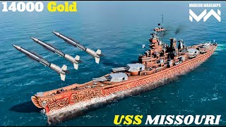 USS MISSOURI - With 3x DF-100 / BB 14k Gold 🪙 worth or not 😎full gameplay #modernwarships