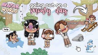 Going out on a Snowy Day 🌨 + fancy restaurant!🥘|| avatarworld 🌎|| *voiced*🎙||Theresa Playz