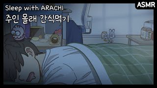 방구석 아라찌🐹 | ASMR | 주인 몰래 간식 먹기, 간식 대작전 | 애니메이션/만화/햄스터/animation/cartoon/hamster