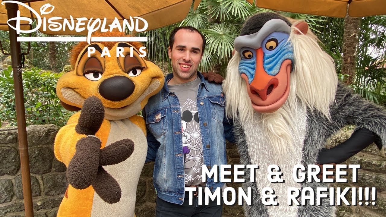 Disneyland Paris: Meet & Greet Timon & Rafiki (The Lion King)!!! - YouTube