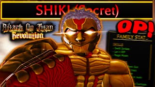 AOT Revolution OBTAINING SECRET Clan SHIKI To Make The BEST ARMORED BUILD!