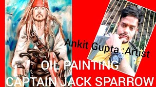 oil painting Captain jack sparrow