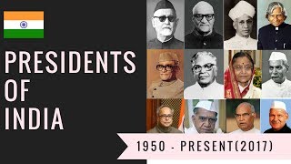 PRESIDENTS OF INDIA 2017 | LIST OF PRESIDENTS OF INDIA | 1950-2017
