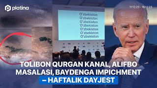 Tolibon qurgan kanal, alifbo masalasi, Baydenga impichment – haftalik dayjest (11.12.23 - 16.12.23)