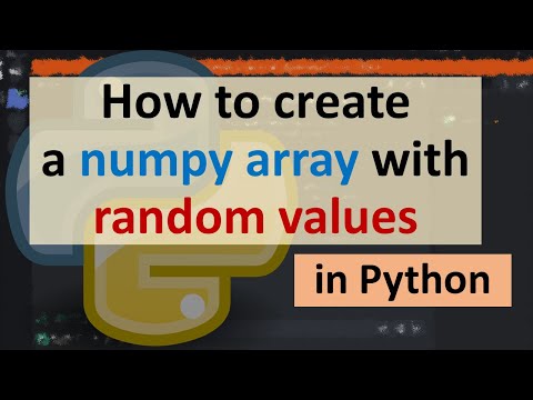 How to create a numpy array with random numbers in Python