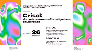 Crisol: Jornada de Jóvenes Investigadores en Literatura.