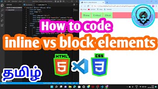 Inline Vs Block elements Coding Website | HTML | CSS | Coding Legends | CL | tamil