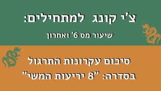 צ'י קונג למתחילים - מפגש 6 ואחרון - סיכום עקרונות התרגול בסדרה \