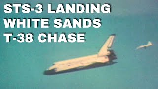 STS-3 Space Shuttle Columbia Landing at White Sands – Chase Plane Footage