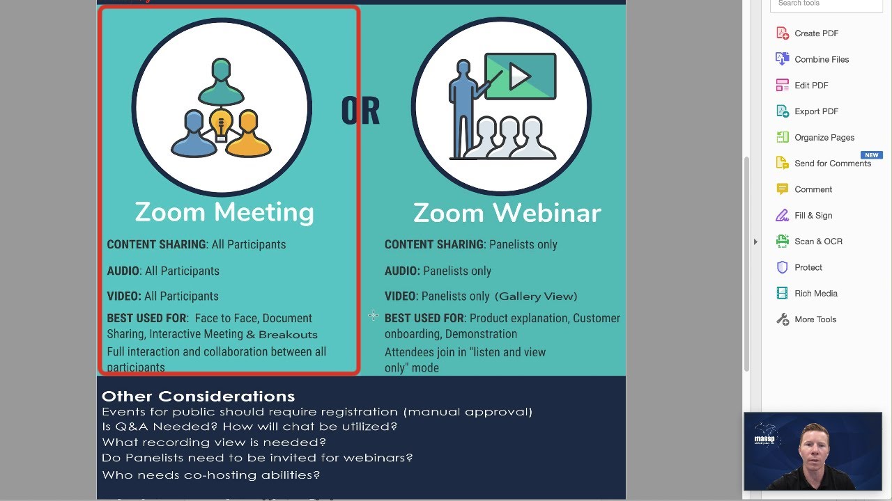 Tech Bytes: Zoom Meeting VS Webinar (June 2020) - YouTube